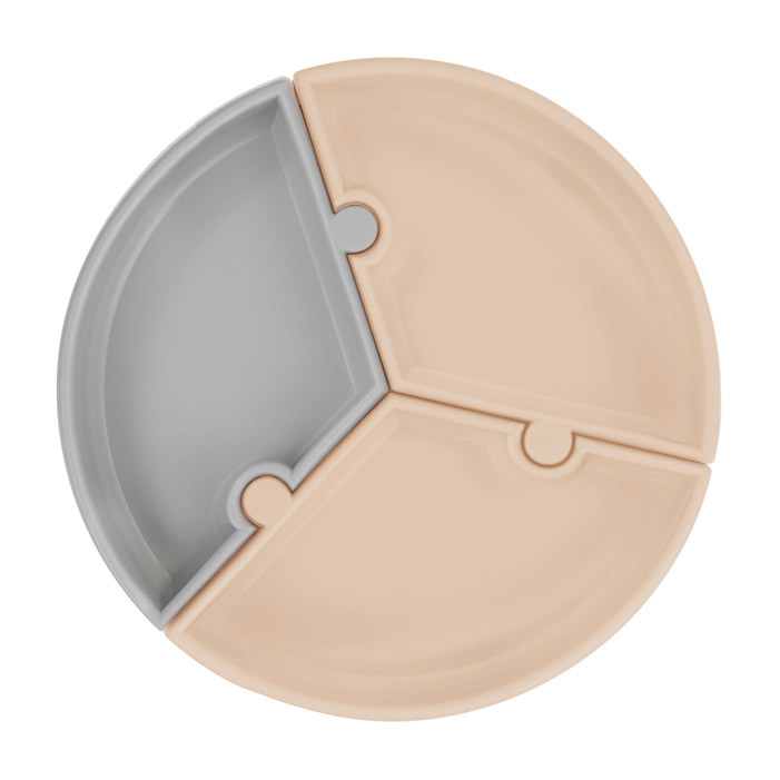 PIATTO PUZZLE BEIGE E GRIGIO PIATTO PUZZLE BEIGE E GRIGIO