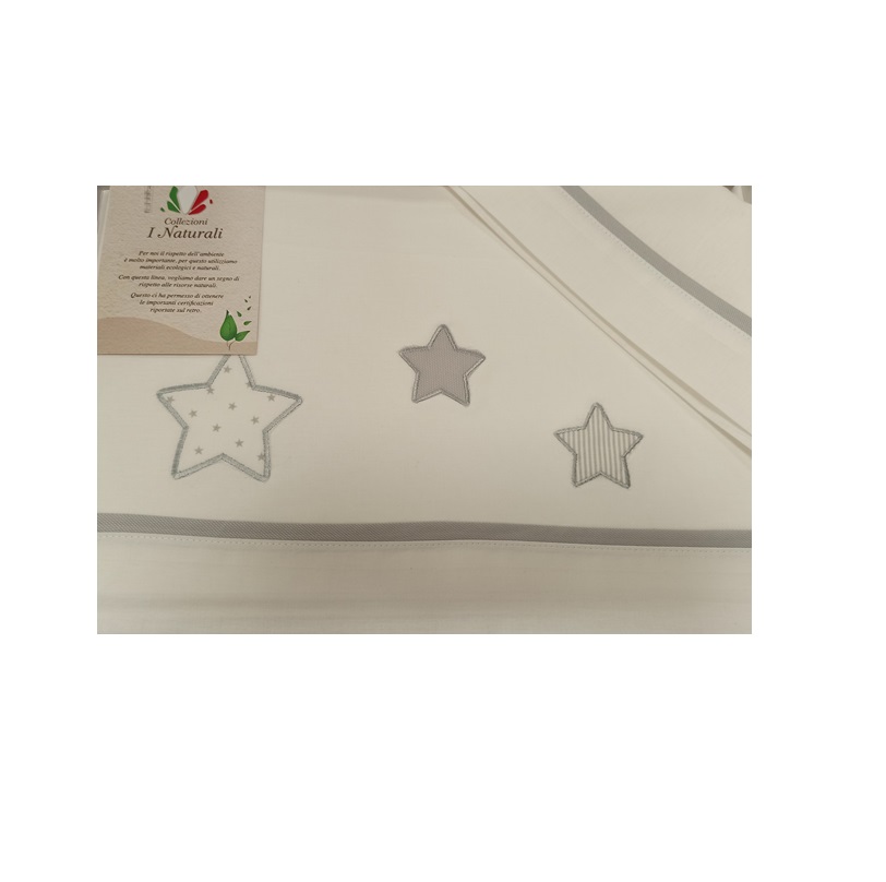 LENZUOLA GLAM STELLINE GRIGIO LENZUOLA GLAM STELLINE GRIGIO